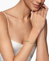 Zig Zag Stax™ Cuff Bracelet in 18K Yellow Gold with Diamonds, 5mm
